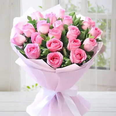 Bouquet of 20 Pink Roses