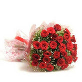 Bouquet of 30 red rose flowers in a nice Wrapping - for birthday anniversary valentine congratulations good-luck - free urgent delivery India - Delhi Mumbai Bangalore Pune Hyderabad Chennai Kolkata Ahmedabad