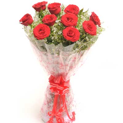 Bouquet of Red roses for Valentine - for online delivery for your love - birthday anniversary congratulations good-luck - free urgent delivery India - Delhi Mumbai Bangalore Pune Hyderabad Chennai Kolkata Ahmedabad NOIDA Gurugram
