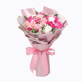 Bouquet of shades of pink and white roses flowers - for birthday anniversary valentine congratulations good-luck - free urgent delivery India - Delhi Mumbai Bangalore Pune Hyderabad Chennai Kolkata Ahmedabad