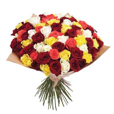 Bouquet of Mixed Roses. Great Quality, Superb Price. Free Delivery all ...