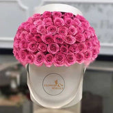 Luxury gift box of 60 pink roses flowers - for birthday anniversary valentine - free urgent delivery India - Delhi Mumbai Bangalore Pune Hyderabad Chennai Kolkata Ahmedabad